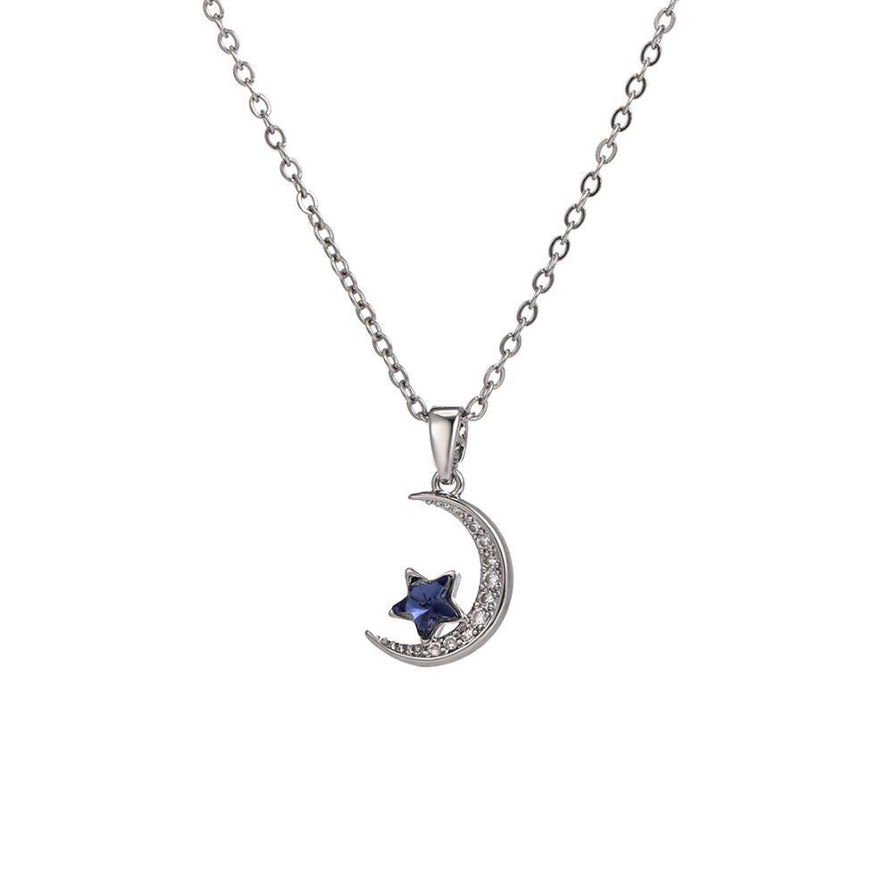 Eleonor™ | Collar de Luna y Estrella con Circonitas