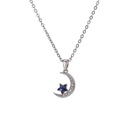 Eleonor™ | Collar de Luna y Estrella con Circonitas